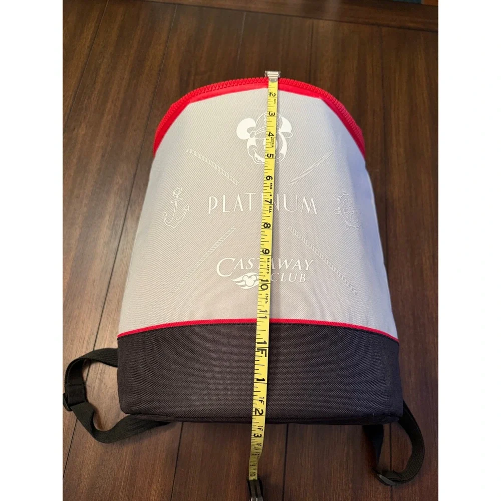 Disney Cruise Line Castaway Club Platinum Backpack Cooler Mickey Mouse Gray Red